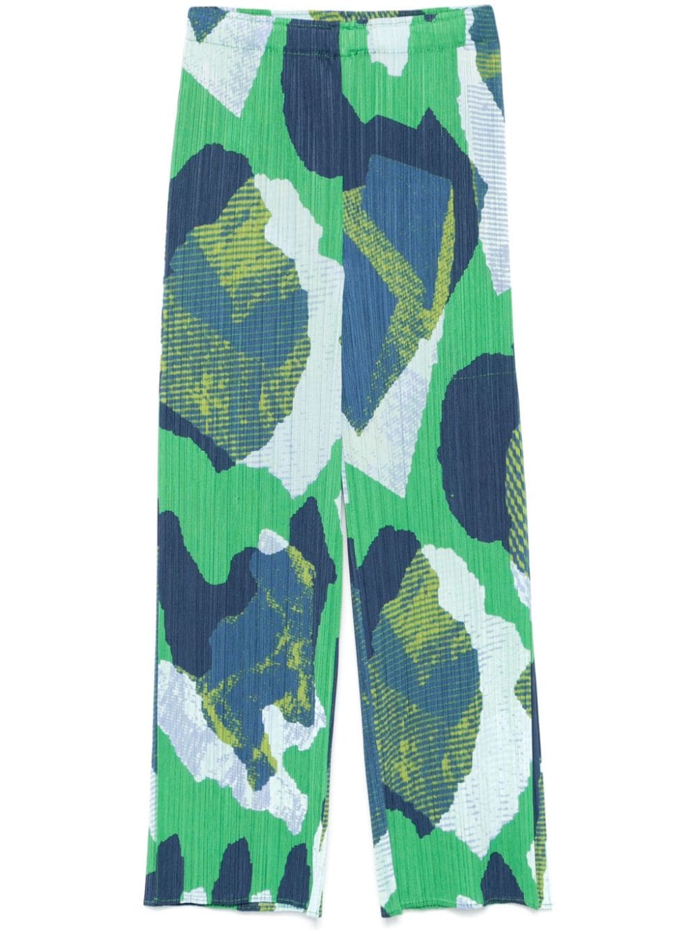 Pleats Please Trousers Green Polyester