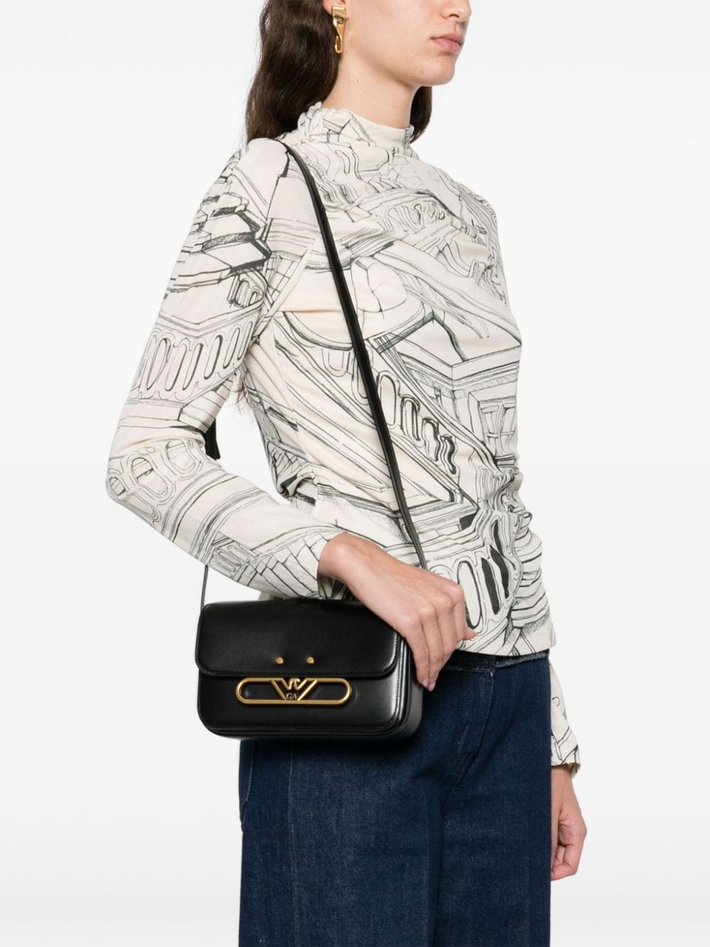 Emporio Armani Bags Nero Calf Leather