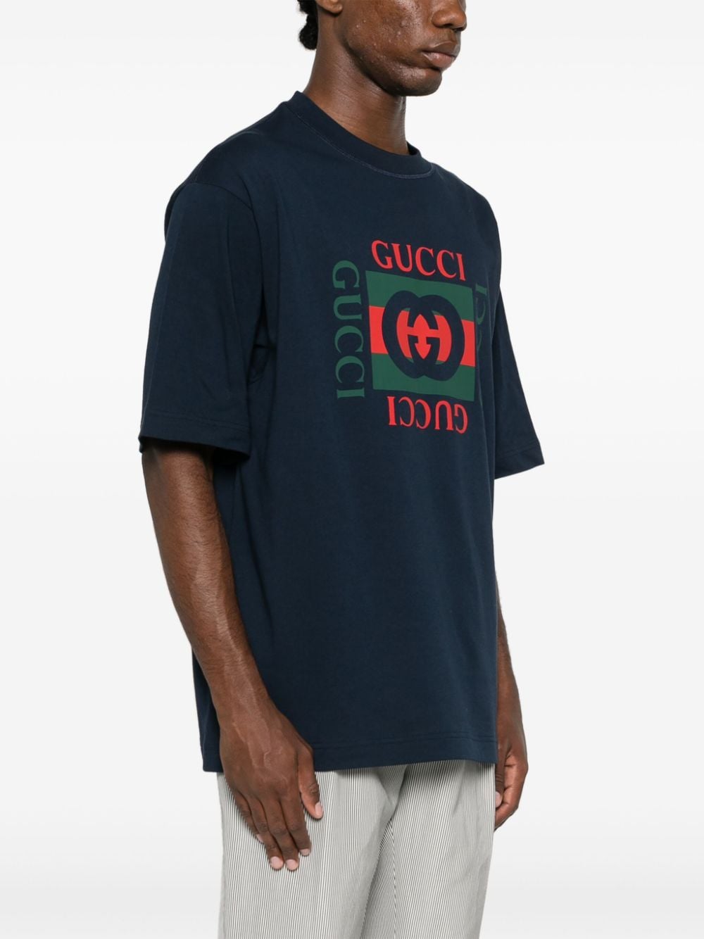Gucci T-Shirts And Polos Blue Cotton