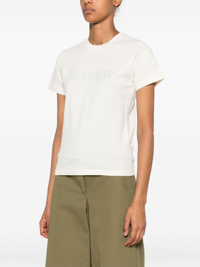 Moncler T-shirts and Polos White Cotton