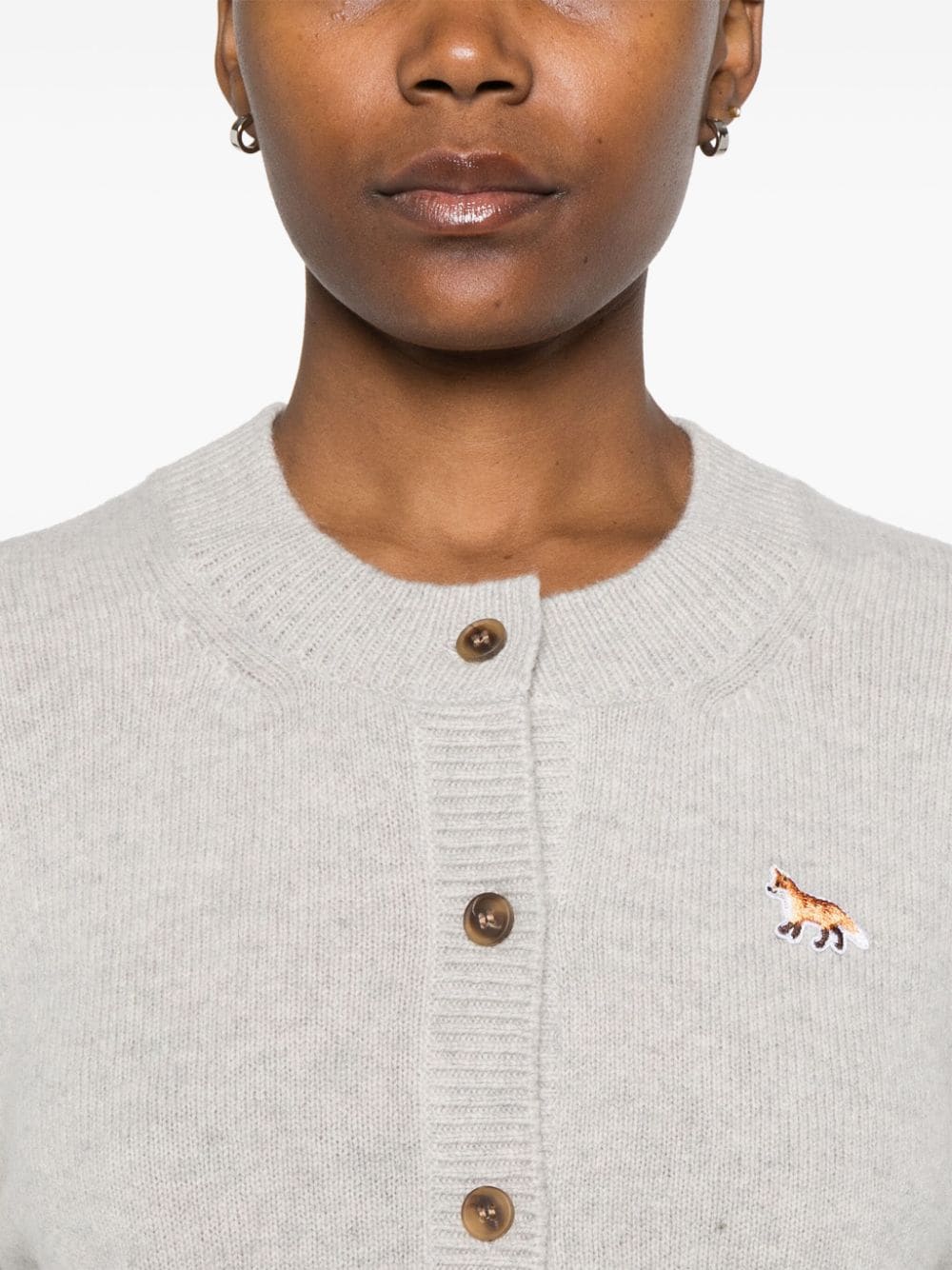 Maison Kitsune Sweaters Grey Wool