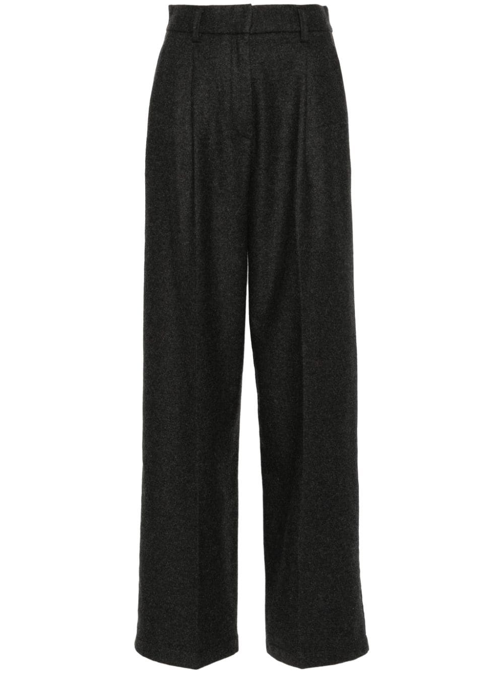 Forte Trousers Grey Wool Polyamide