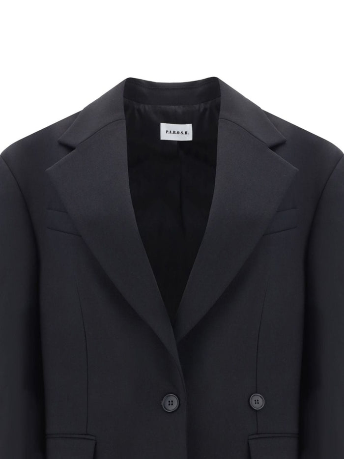 Parosh Jackets Black Virgin Wool Elastane