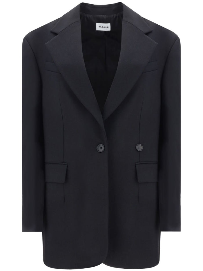 Parosh Jackets Black Virgin Wool Elastane