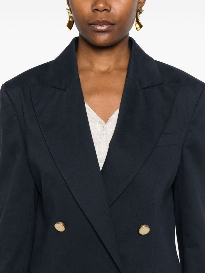Parosh Jackets Blue Cotton Lyocell Elastane