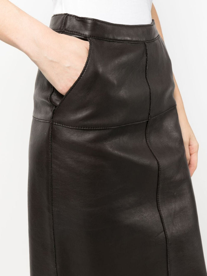 Parosh Skirts Brown Lamb Leather
