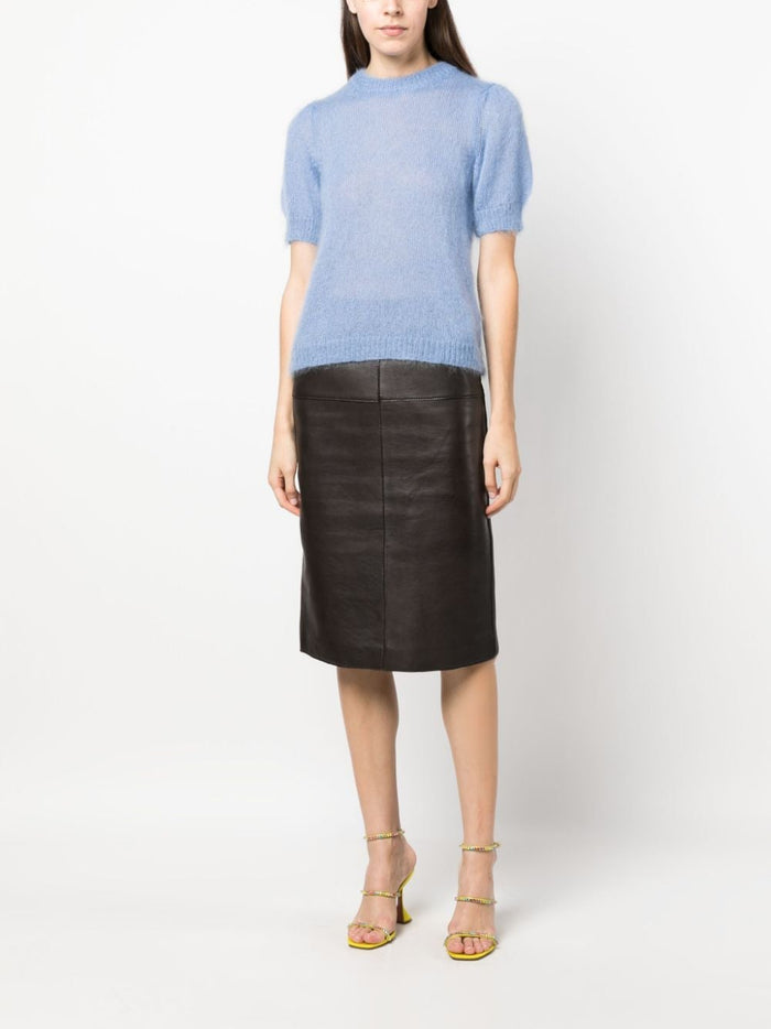 Parosh Skirts Brown Lamb Leather