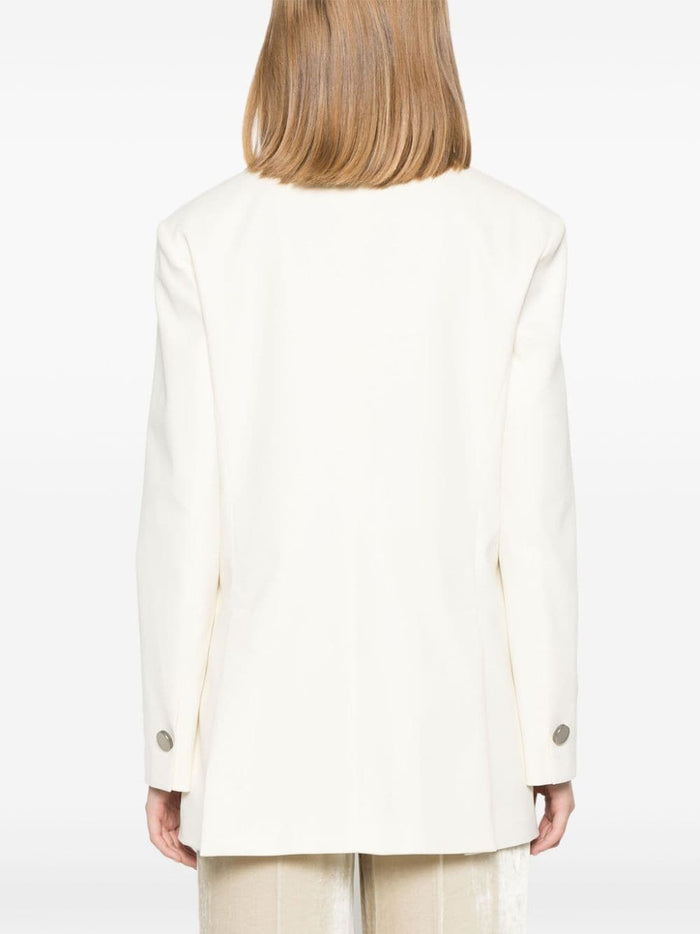 Parosh Jackets White Cotton Lyocell Elastane