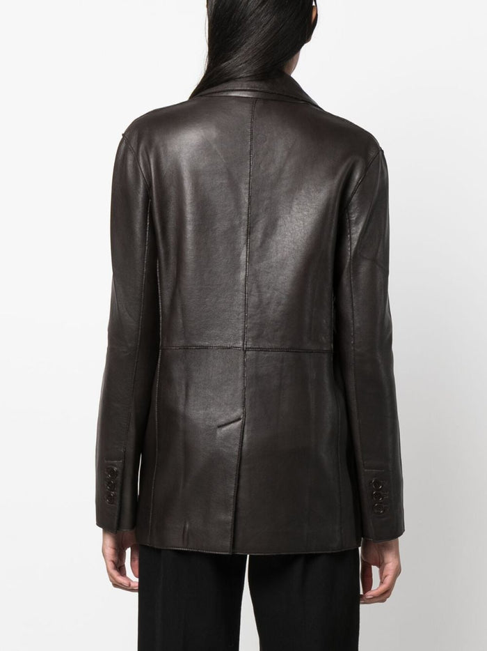 Parosh Jackets Brown Lamb Leather