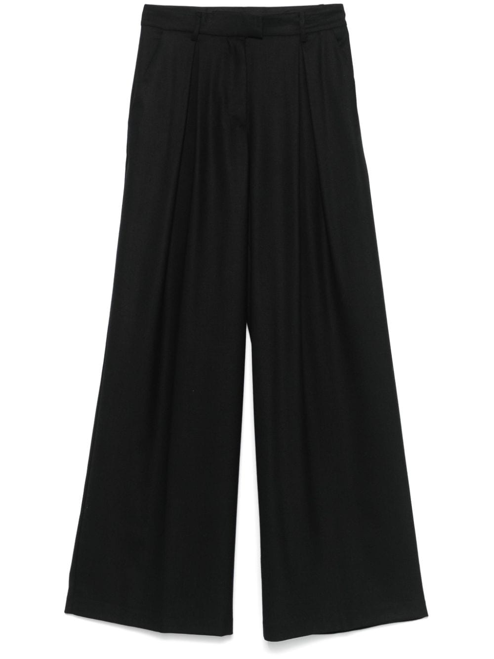 Semicouture Trousers Black Virgin Wool Elastane
