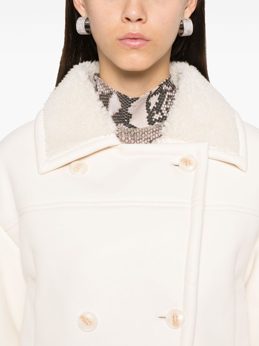 Ermanno Firenze Jackets White Polyester Polyurethane