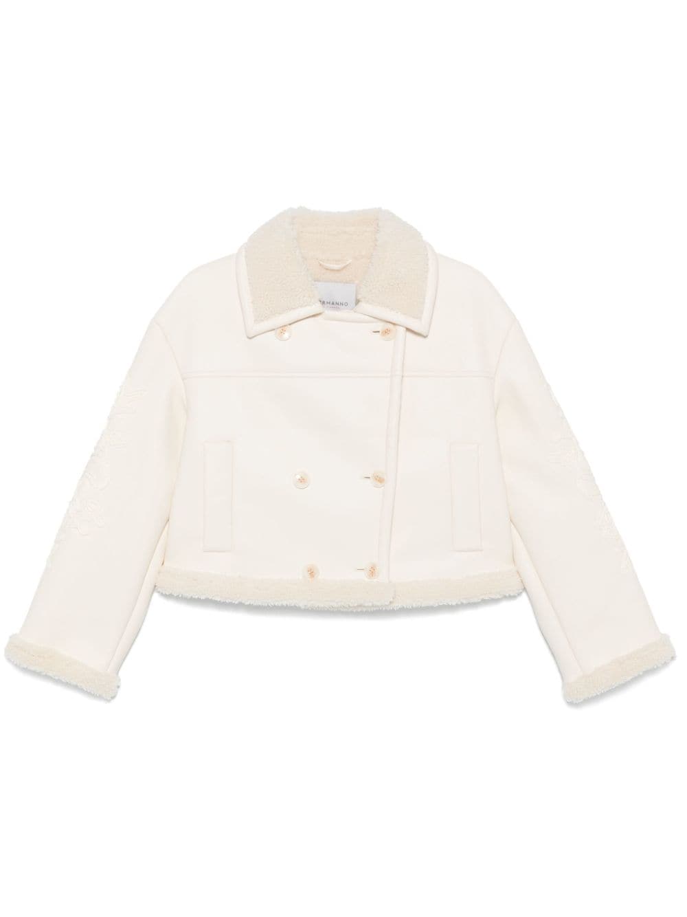 Ermanno Firenze Jackets White Polyester Polyurethane