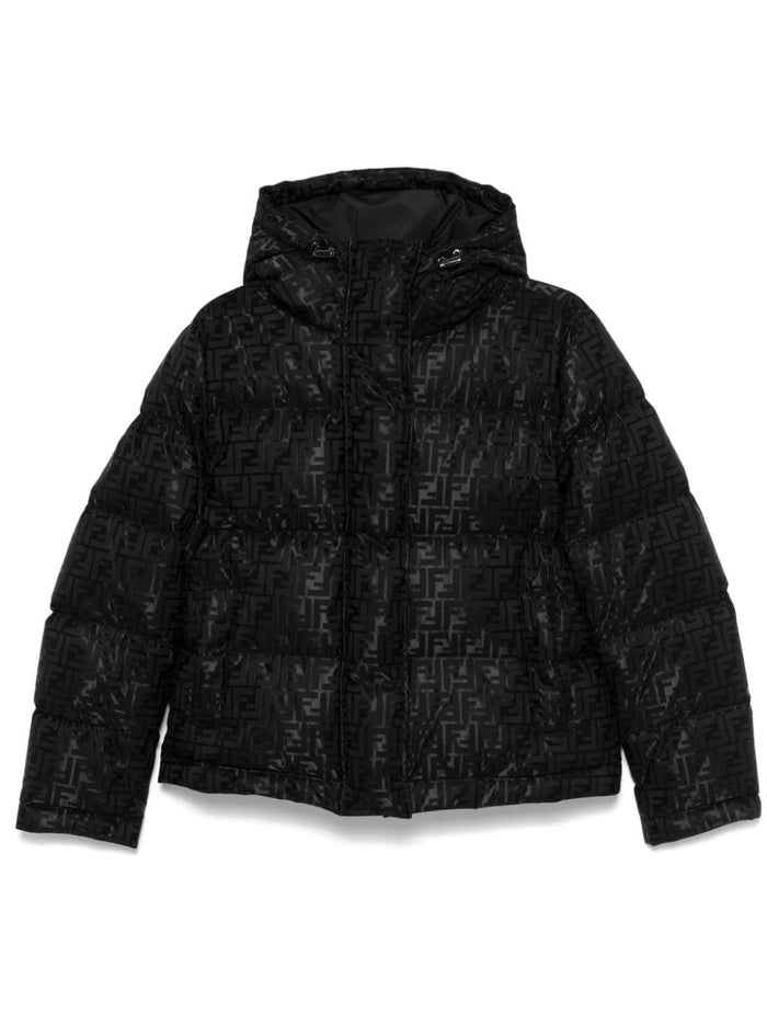 Fendi Coats Black Cotton Polyamide