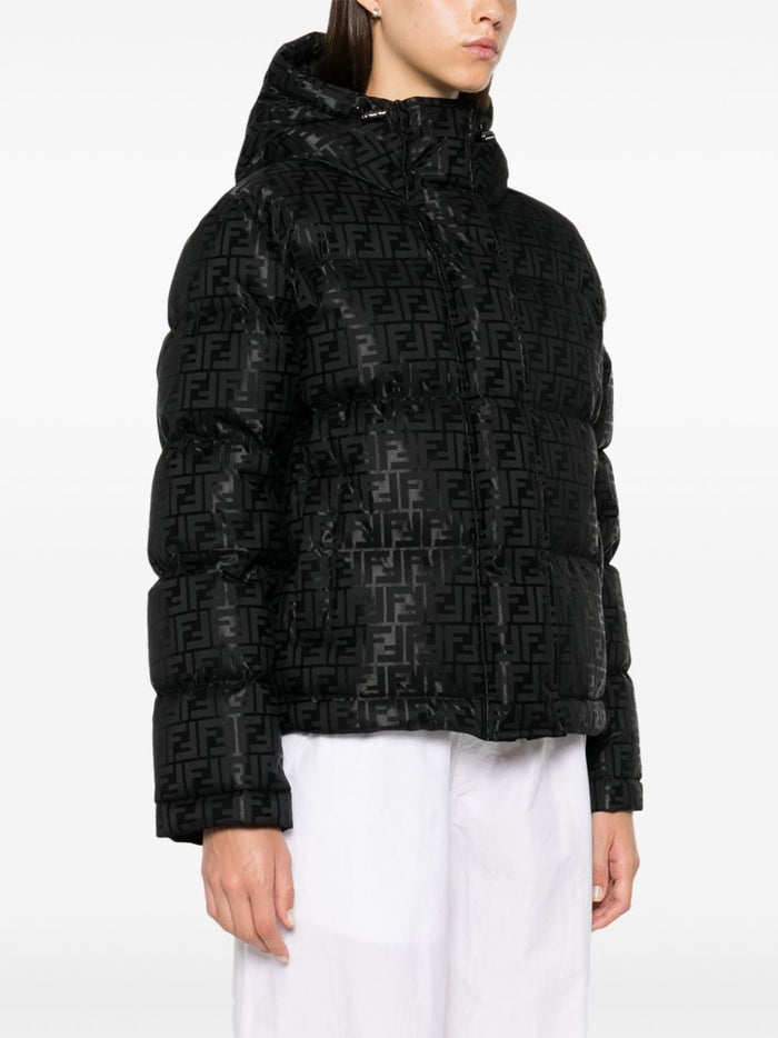 Fendi Coats Black Cotton Polyamide