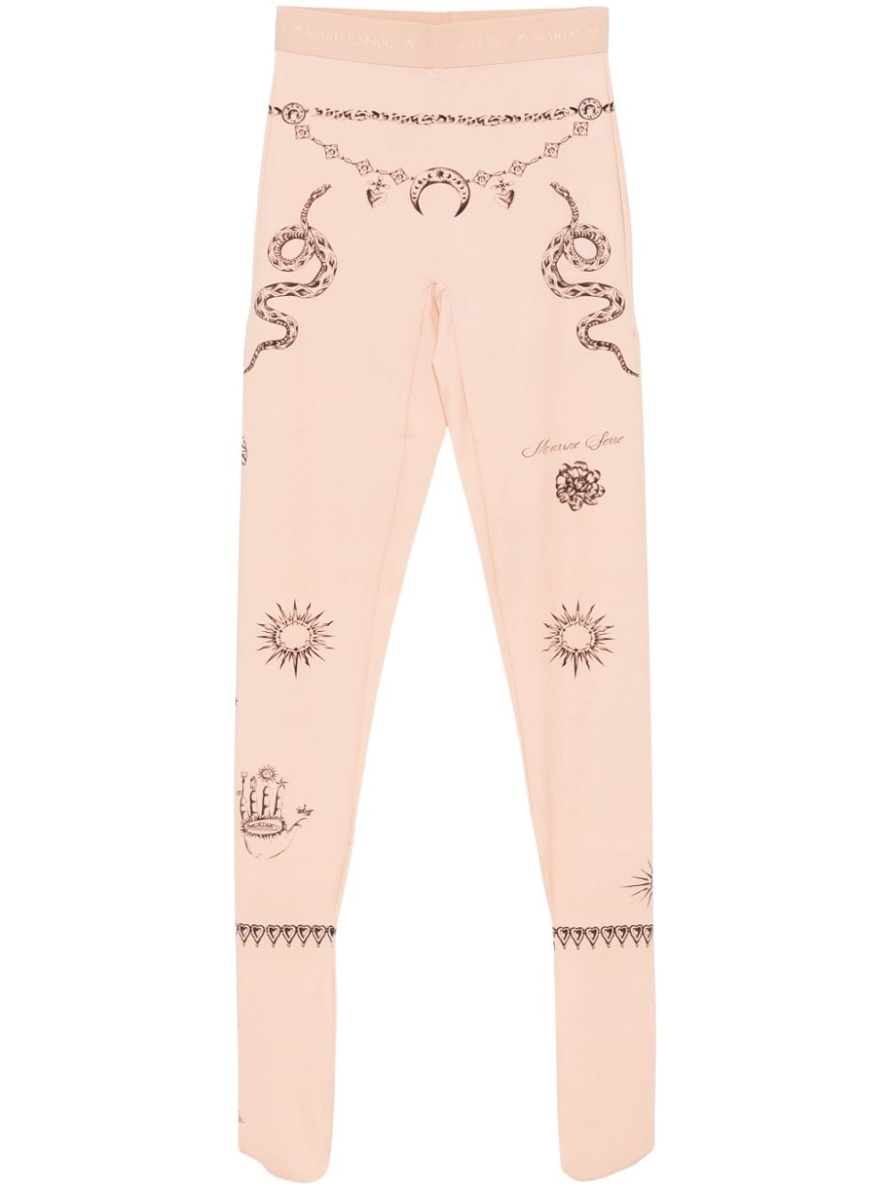 Marine Serre Trousers Beige Polyamide Elastane