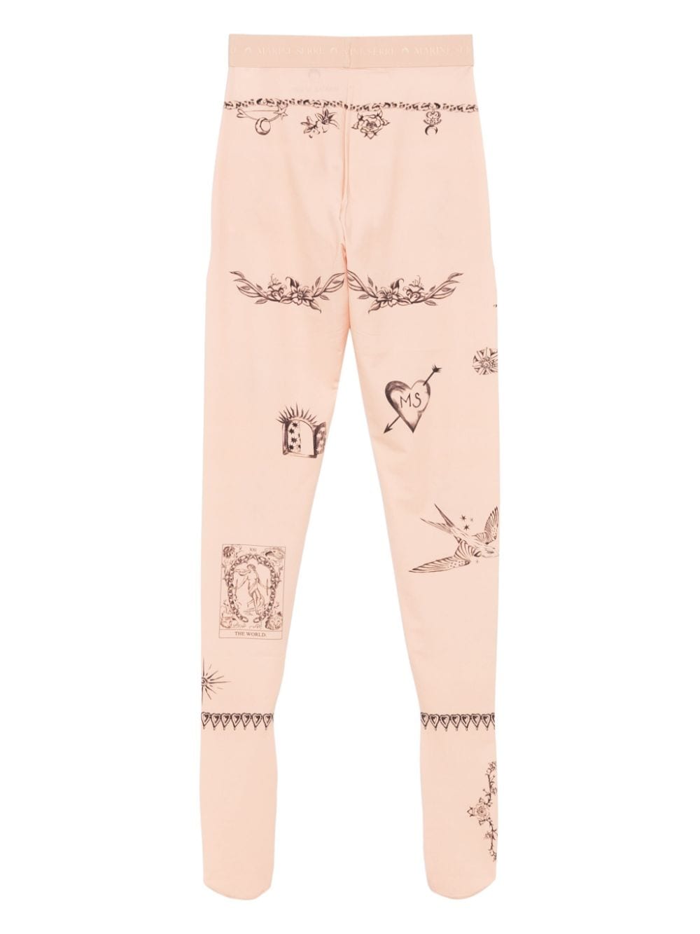 Marine Serre Trousers Beige Polyamide Elastane