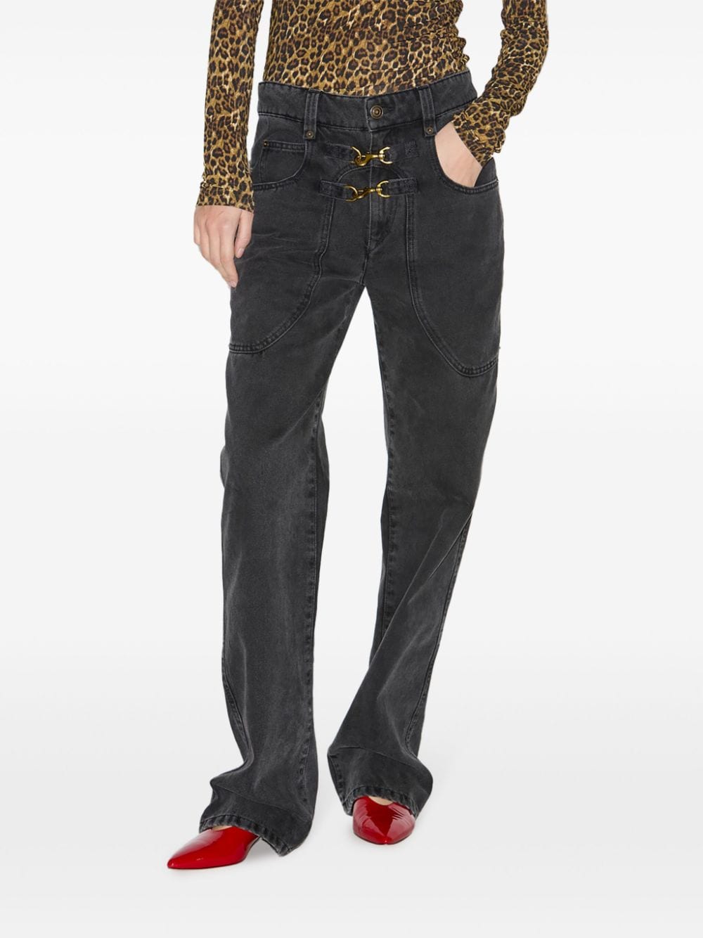 Isabel Marant Jeans Black Cotton Hemp