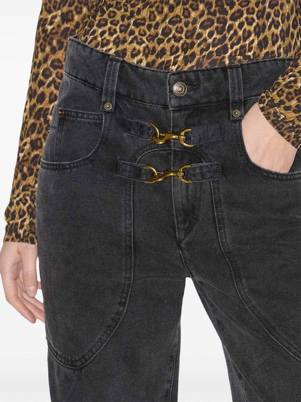 Isabel Marant Jeans Black Cotton Hemp