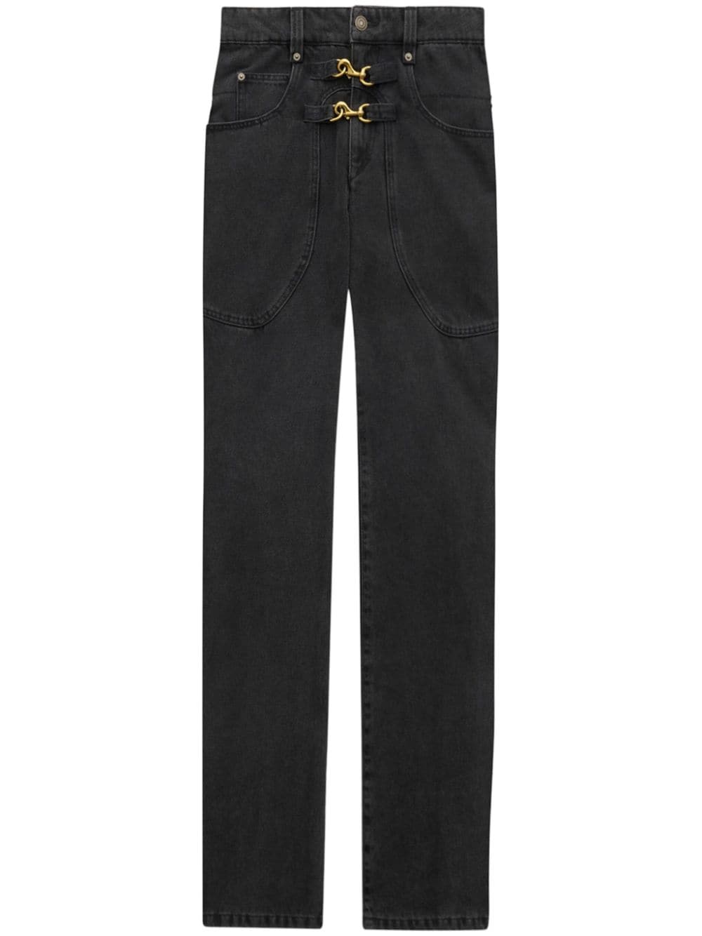 Isabel Marant Jeans Black Cotton Hemp