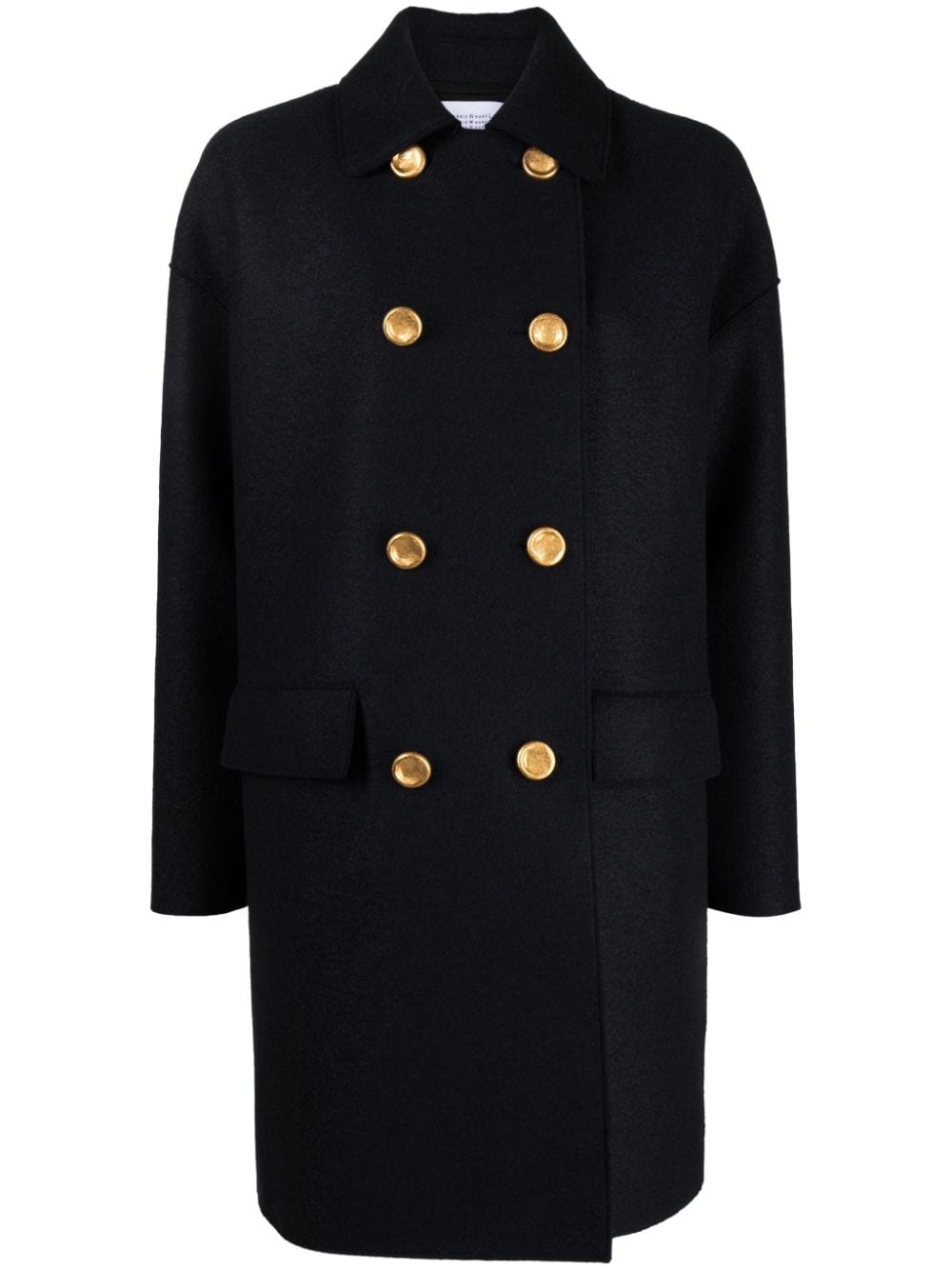 Harris Wharf London Coats Blue Body: Virgin Wool