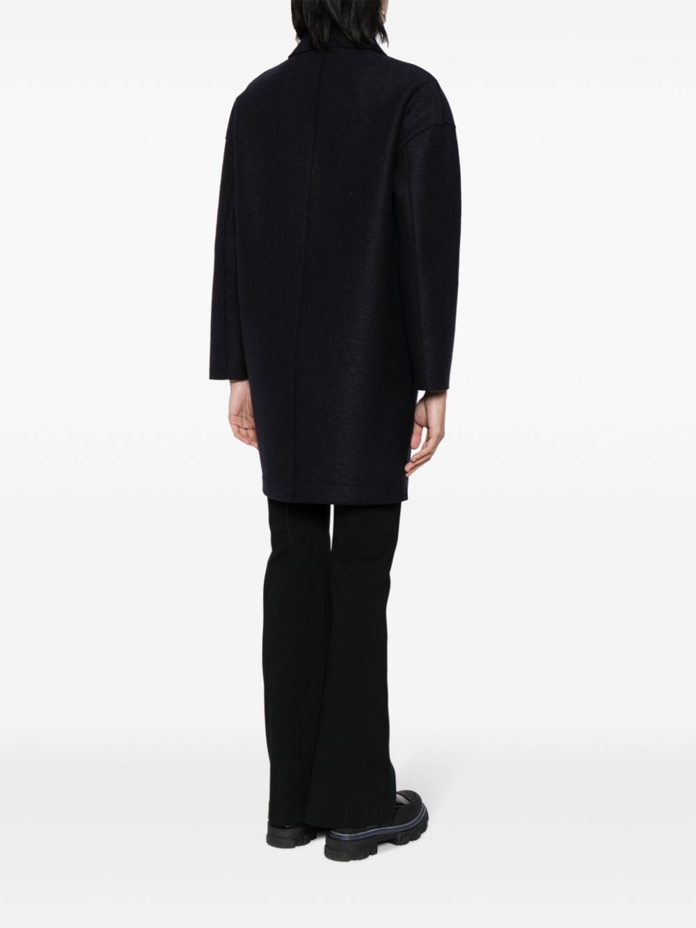 Harris Wharf London Coats Blue Body: Virgin Wool