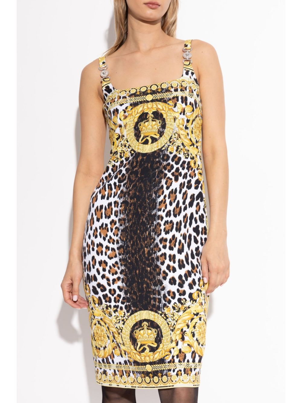 Versace Dresses Golden Viscose