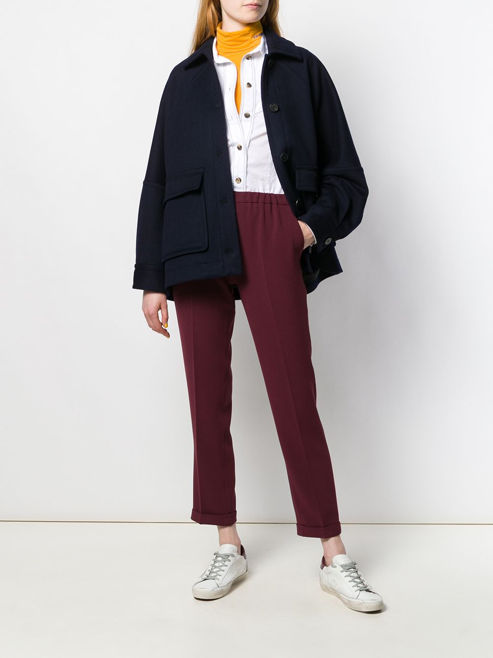 Alberto Biani Trousers Bordeaux Triacetate Polyester