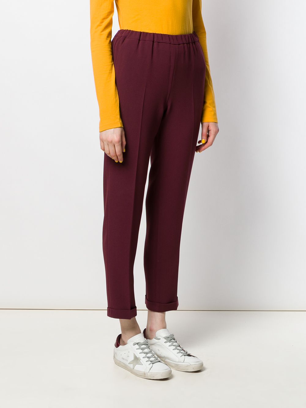 Alberto Biani Trousers Bordeaux Triacetate Polyester