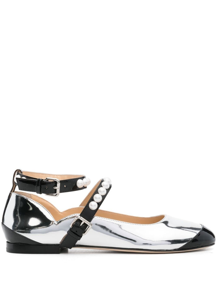 MACH & Flat shoes Silver Calf Leather