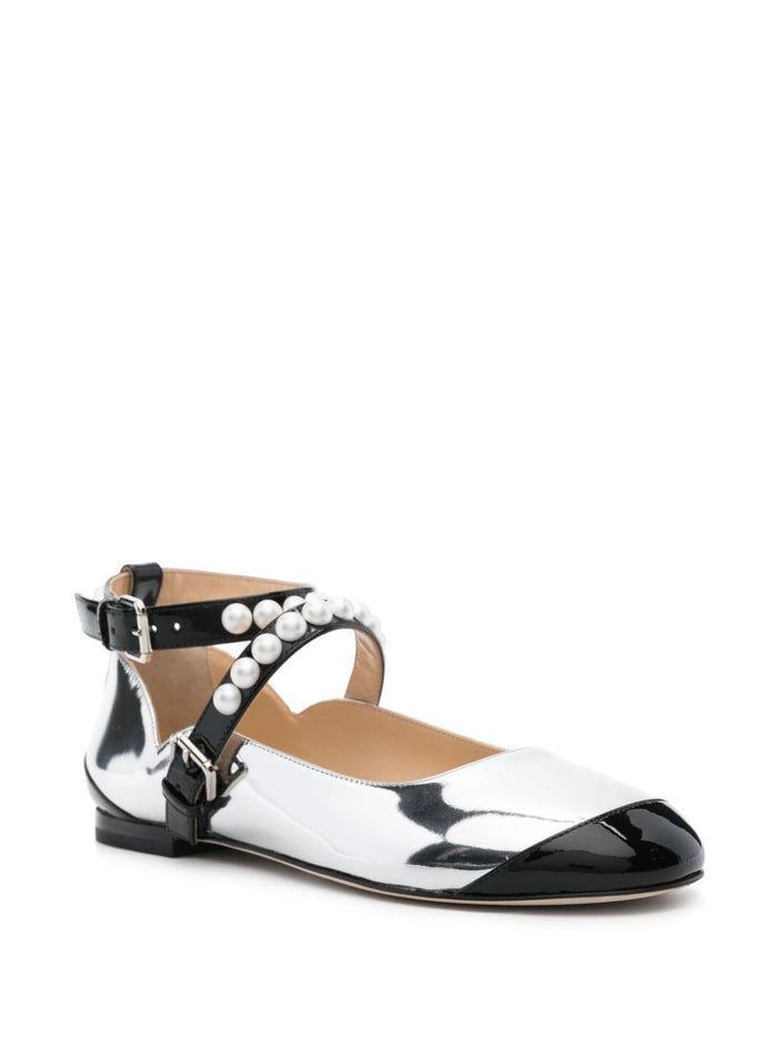 MACH & Flat shoes Silver Calf Leather