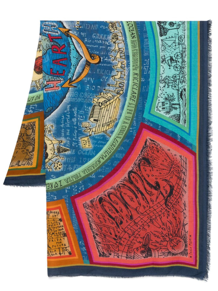Faliero Sarti Scarfs Multicolour Modal Cashmere