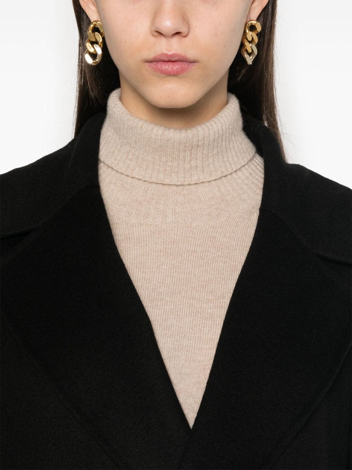 Paltò Coats Black Outer: Wool