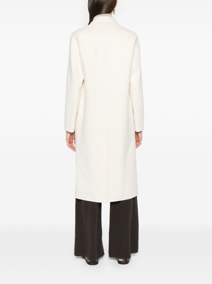 Paltò Coats White Outer: Wool