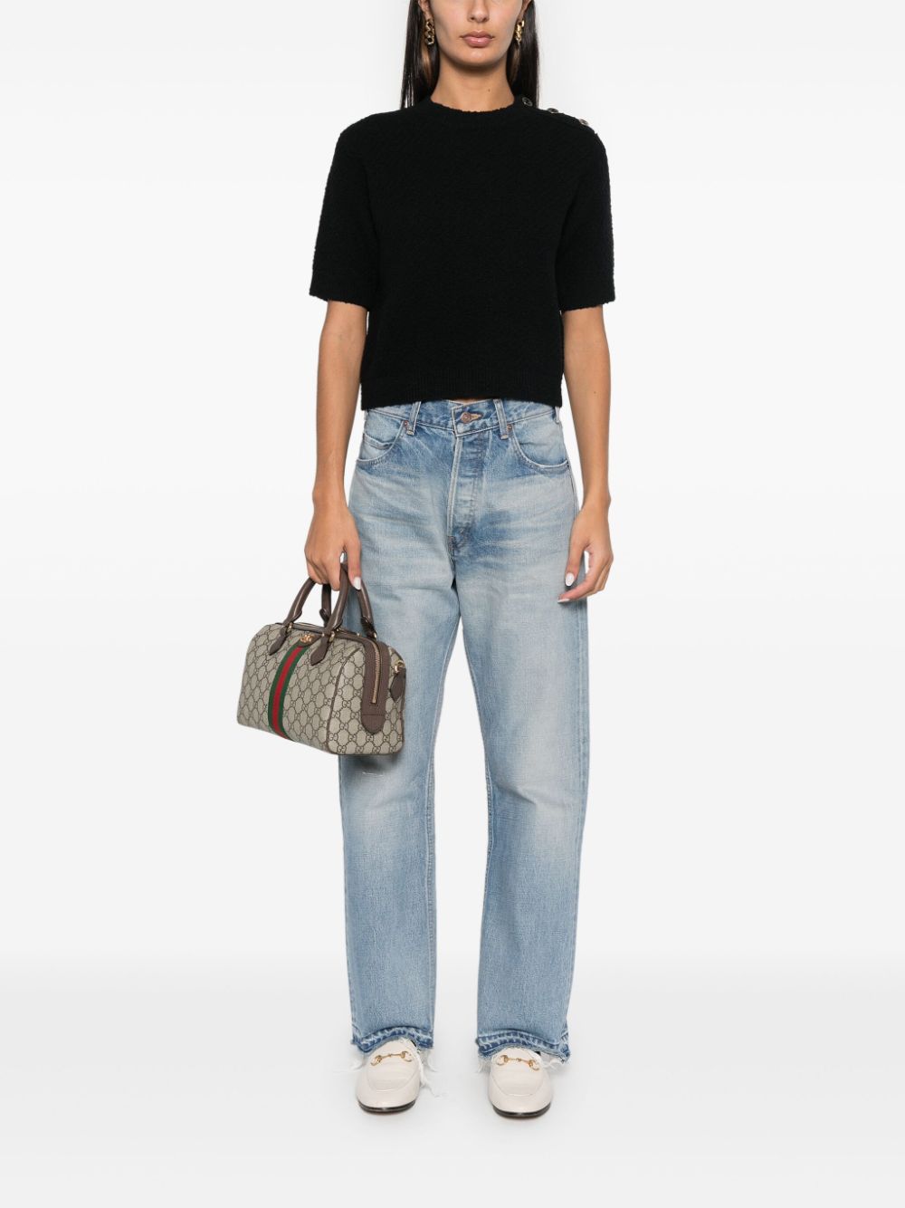 Gucci Sweaters Black Wool Polyamide Elastane