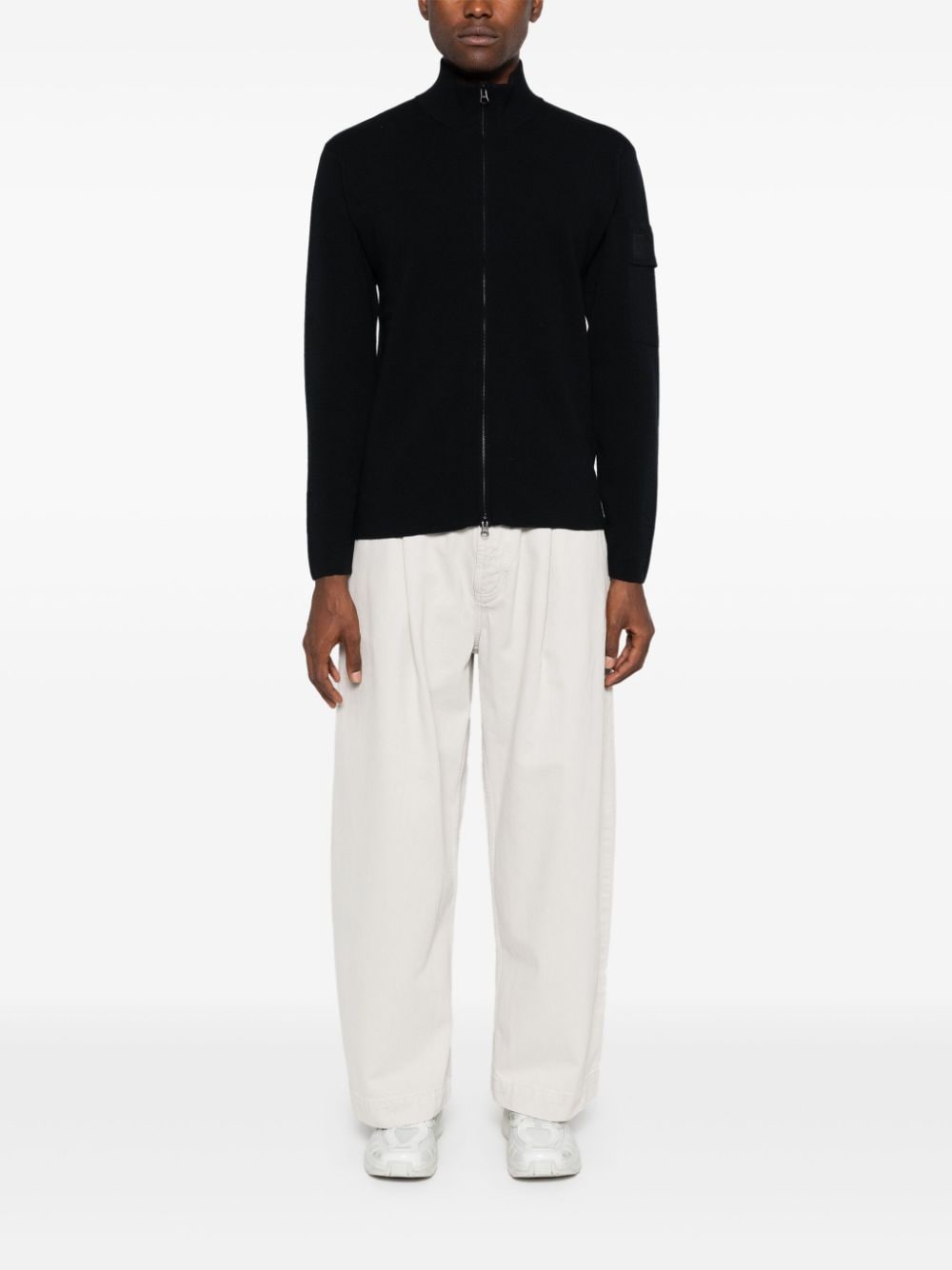 C.p. Company Metropolis Sweaters Black Virgin Wool Polyester