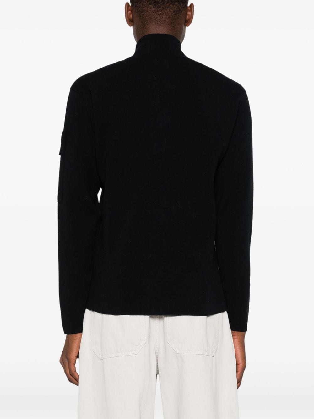 C.p. Company Metropolis Sweaters Black Virgin Wool Polyester