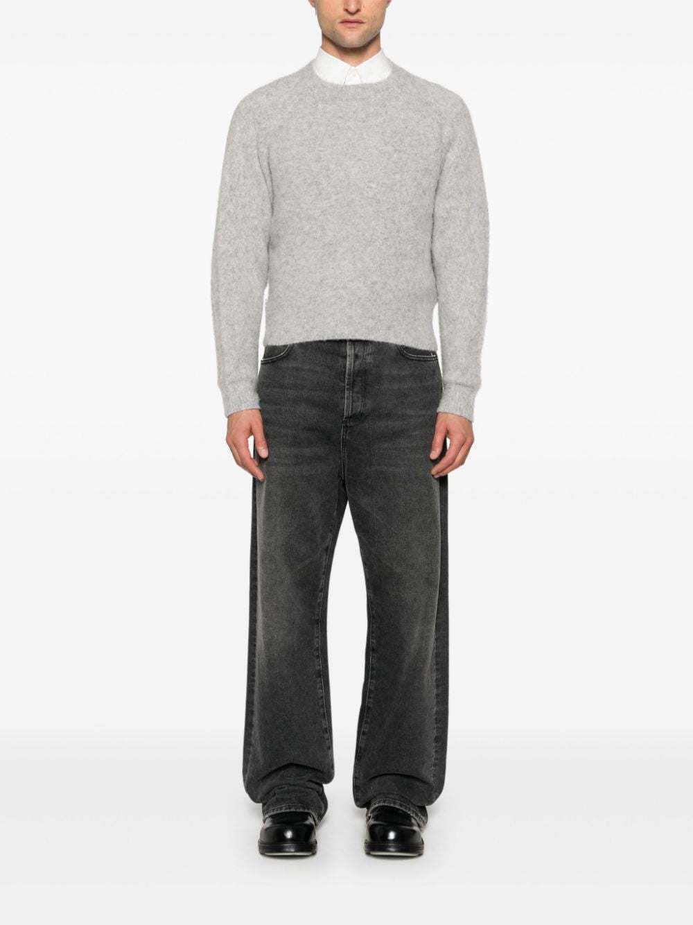 Dunst Sweaters Grey Wool Polyurethane