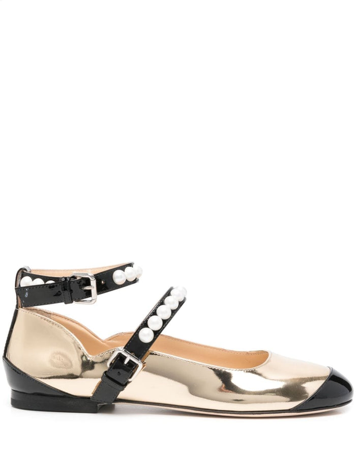 MACH & Flat shoes Golden Calf Leather