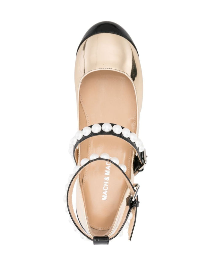 MACH & Flat shoes Golden Calf Leather