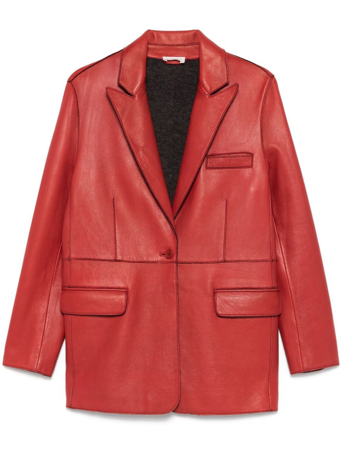 Parosh Jackets Red Lamb Leather
