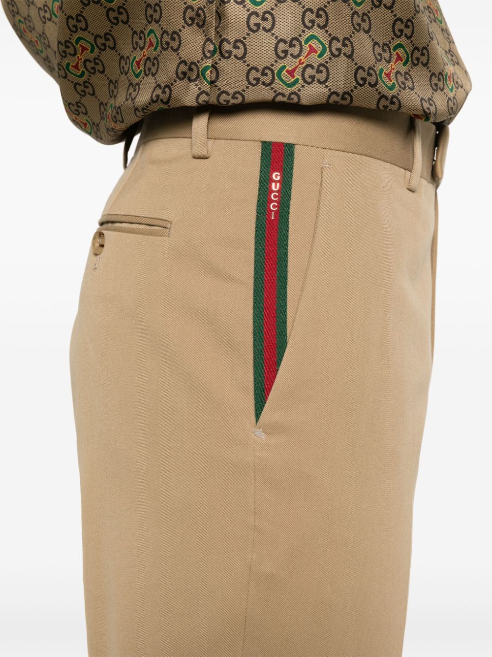 Gucci Trousers Beige Cotton