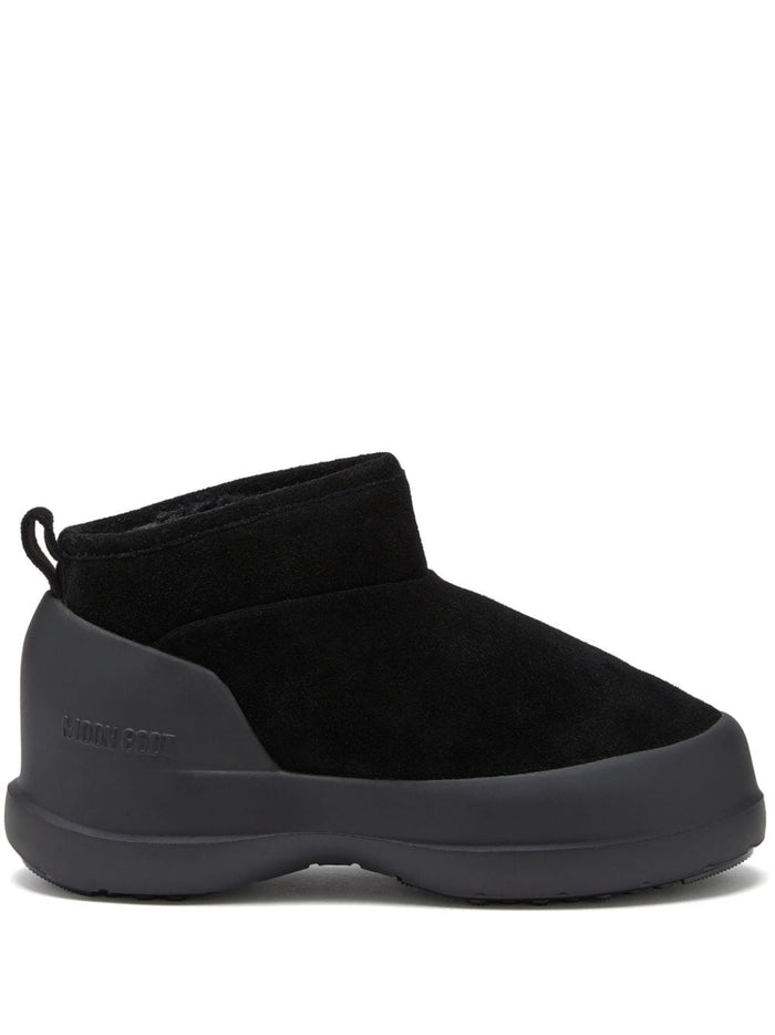 MOON BOOT CAPSULE Black Polyester Leather