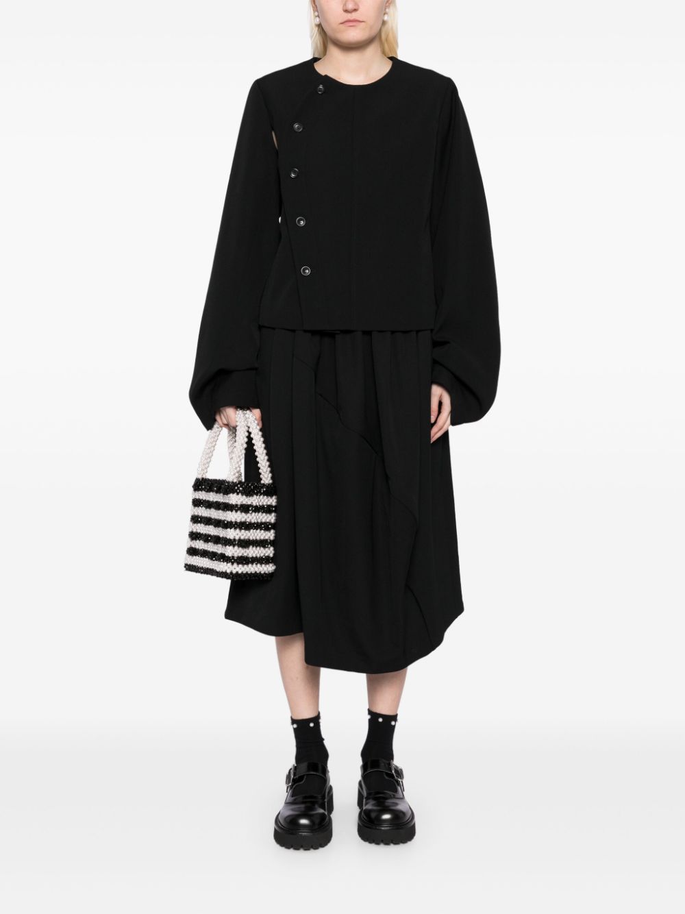 Comme Jackets Black Wool