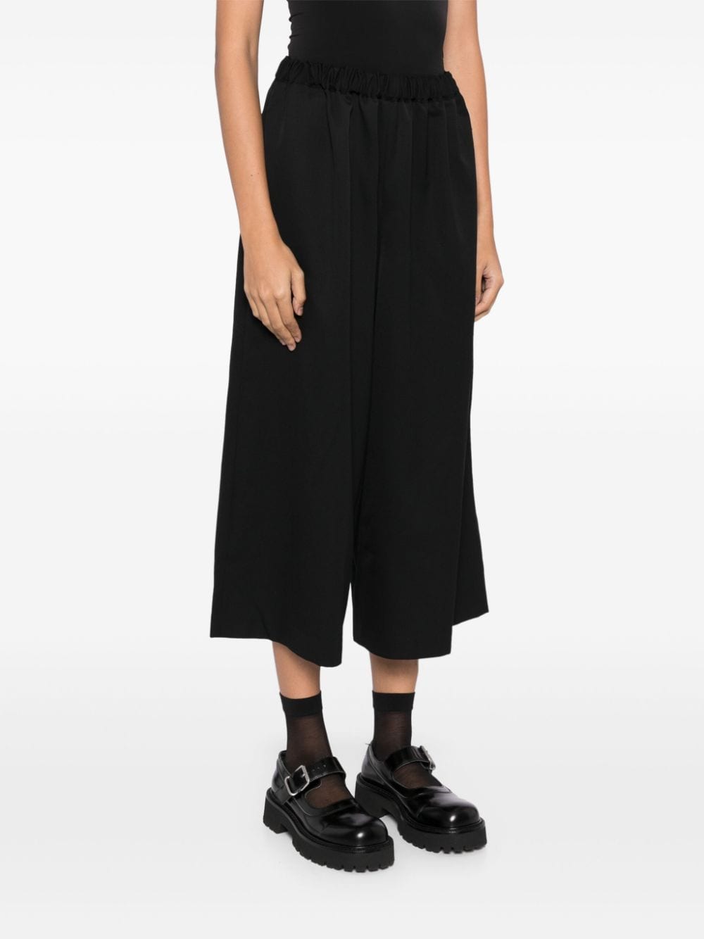 Comme Trousers Black Wool