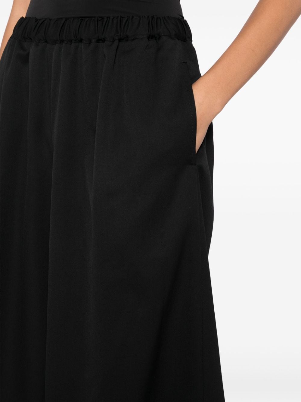 Comme Trousers Black Wool