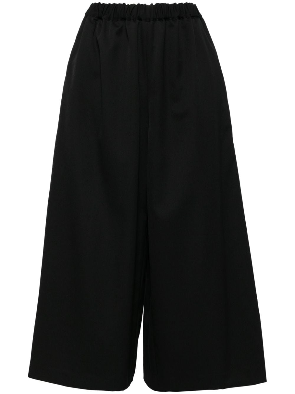 Comme Trousers Black Wool