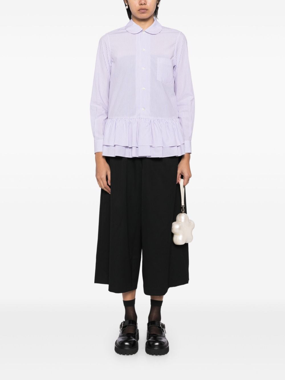 Comme Trousers Black Wool