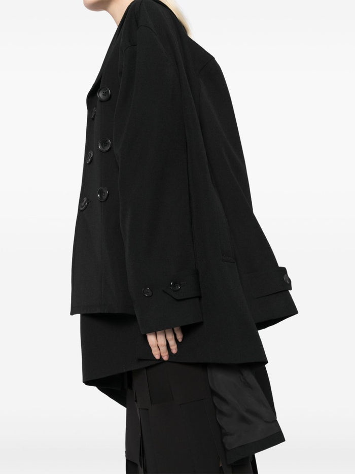 Comme des Garcons Coats Black Wool