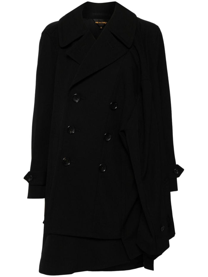Comme des Garcons Coats Black Wool