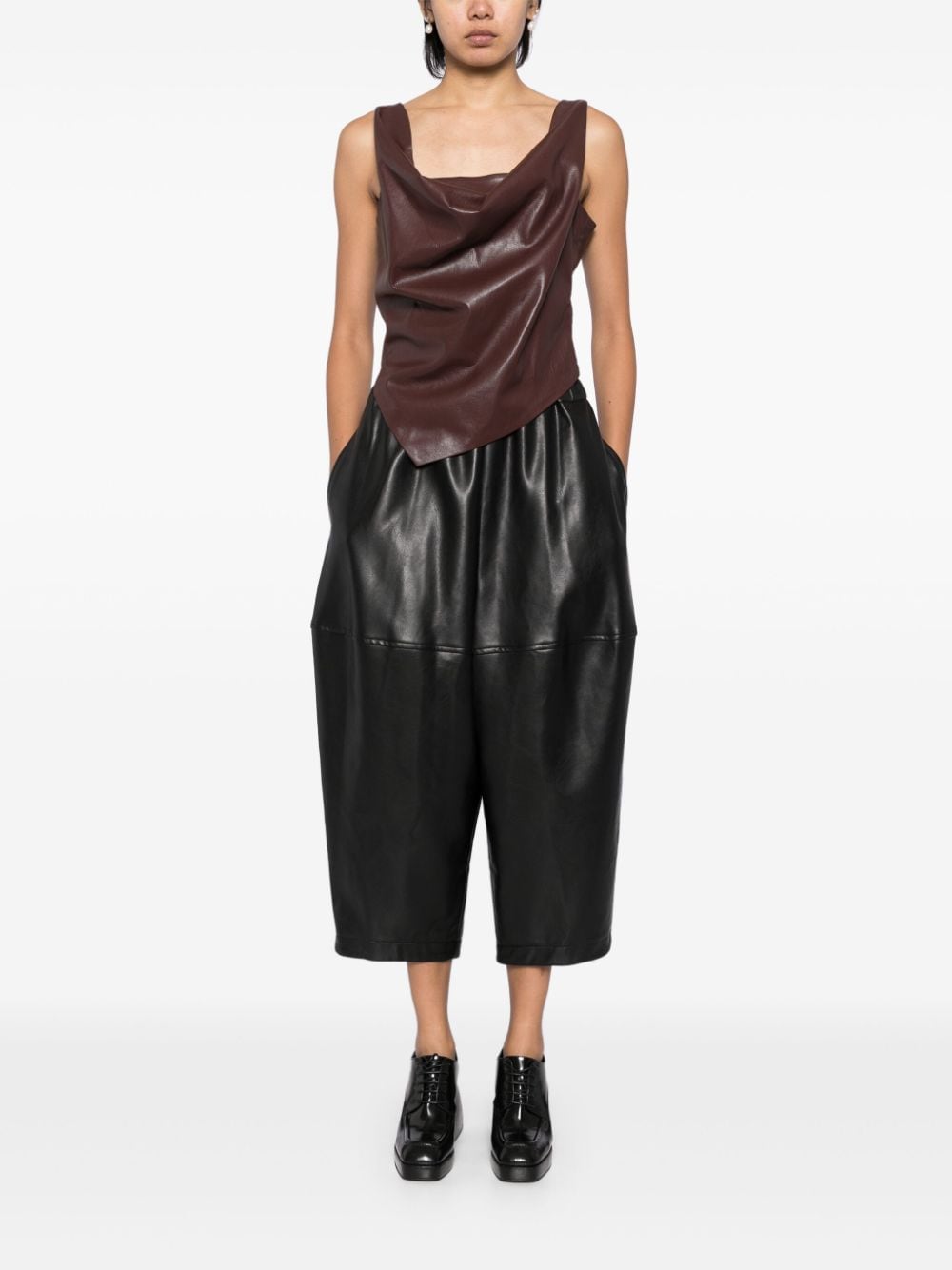 Comme Des Garcons Trousers Black Polyurethane